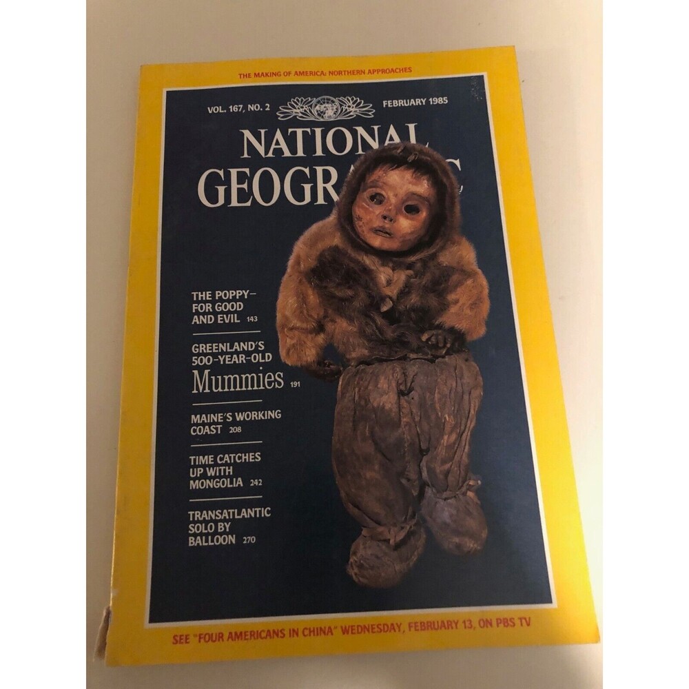 National Geographic magazine February 1985 With Map of Northern Approaches
